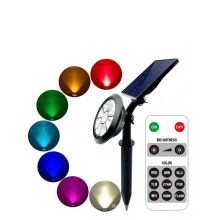 High quality outdoor IP65 waterproof  adjustable garden landscape RGB colorful solar powered led lawn light